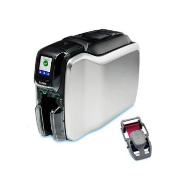 Imagem de Kit Zebra Ribbon YMCKO 800300-252BR + Impressora ZC300 Eth
