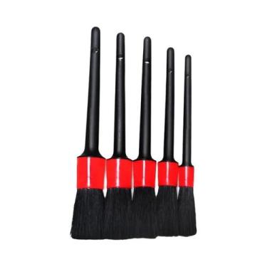 Imagem de Kit De Escovas De Limpeza Para Carros Com Cerdas Macias 5 Peças Ferram