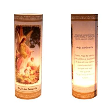 Imagem de 3 Velas Votivas 7 Dias Imagem Anjo Da Guarda Oração Mágica
