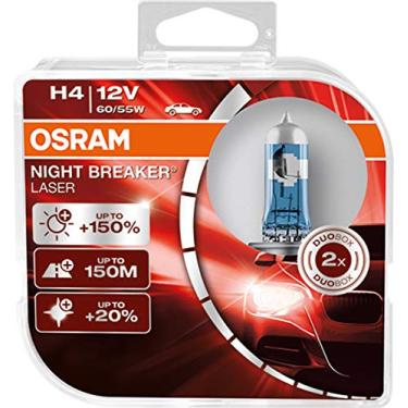 Imagem de Lâmpada H4 OSRAM Night Breaker Laser, Luz Branca/Amarela