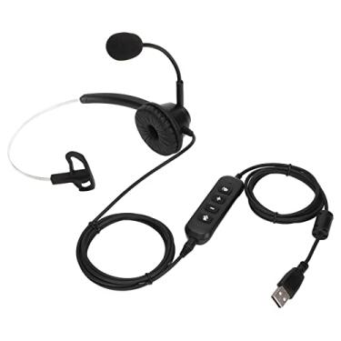 Imagem de Fone de ouvido de atendimento ao cliente conveniente e personalizável com fones de ouvido mono e uma placa de som USB doméstica