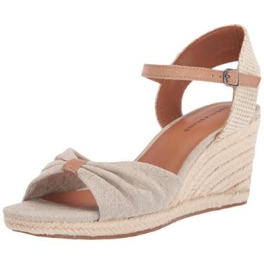 Imagem de Lucky Brand Sandália feminina Macrimay Espadrille Wedge, Natural/platina, 41