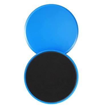 Imagem de Deslizantes para exercícios de núcleo dupla face para uso em carpete ou pisos de madeira, perfeitos para exercícios abdominais, academia, equipamento para viagem, casa, 2 peças (azul)