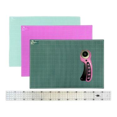 Imagem de Base Apoio Mesa para Corte 90x60 Cortador Rosa 45 Régua 5x60