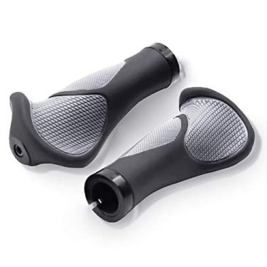 Imagem de Yakamoz – Barra de mão com alça de bicicleta de borracha macia e confortável com anel de trava antiderrapante para guidão de 22,2 mm para bicicleta MTB BMX Road Mountain Bike