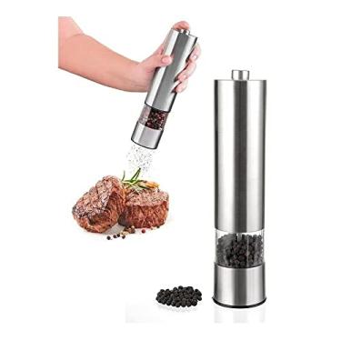 Imagem de Moedor Elétrico De Sal E Pimenta Aço Inox C/Luz Led Pilha