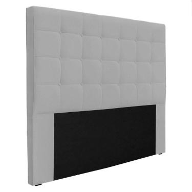 Imagem de Cabeceira Solteiro 0,90M Verona Linho Rústico Cinza Claro