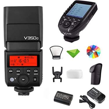 Imagem de Godox V350C Flash para Canon 1/8000s HSS 2.4G com Godox Xpro-C Flash Trigger 500 Flashs de potência total TTL Câmera Speedlight para Canon 6D 80D 77D 70D 600D 550D 500D etc (V350-C)