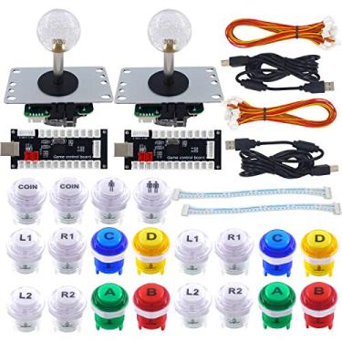 Imagem de SJ@JX Arcade Game DIY Kit 2 Player Zero Delay Codificador USB Botão Joystick Controlador para Raspberry MAME Jamma NES PC Windows