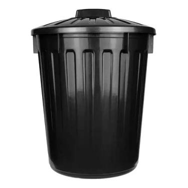 Imagem de Lixeira Cesto De Lixo Com Tampa 14 Litros Preto Uninjet