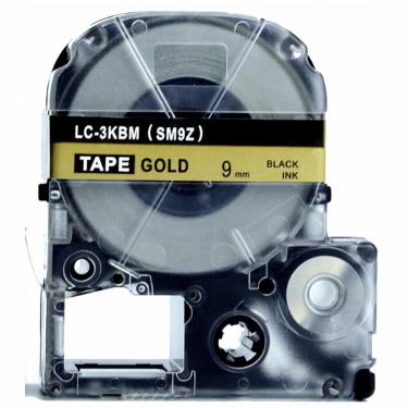 Imagem de Fita SM9Z LC-3KBM Para Rotulador epson Lw-300 9mm Dourada