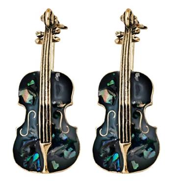 Imagem de Adorainbow 2pcs Base for Vintage Lapel Lovers Fashion Decoration Violoncello Violin Delicate Cello Clip Clothes Shawl Jewelry Shell Women Clips Sweater Black Brooch Alloy Breastpin Clothing