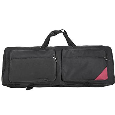 Imagem de KKcare 73 teclas Teclado de 76 teclas Piano elétrico Órgão Gig Bag Estojo macio 46,4" * 16,5" Durável Tecido 600D PE Espuma acolchoado Zíper duplo