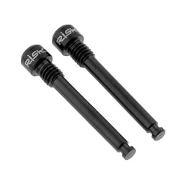 Imagem de LoveinDIY 2X plugues de freio a disco hidráulico ultraleve Ti Bike parafusos fixos rosqueados - preto, M4 x 30 mm