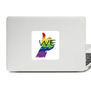 Imagem de LGBT Bandeira de arco-íris Decalque Vinil Paster Laptop Adesivo Decoração PC