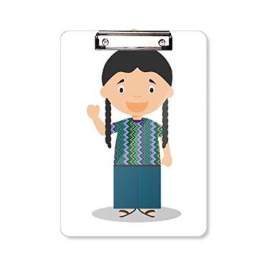 Imagem de Placa de apoio para prancheta de desenho animado Guatemala, pasta, bloco de escrita A4