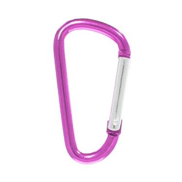 Imagem de Chaveiro Paracord Planet de 40 mm de alumínio durável, mini mosquetão com clipe de mola – cores sortidas e tamanhos de pacote – caminhadas, viagens, em casa, no trailer, pesca, etc. (rosa claro, pacote com 10)