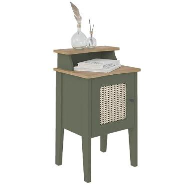 Imagem de Artely Mesa de Apoio Charlotte com Porta de Abrir, Menta/Carvalho