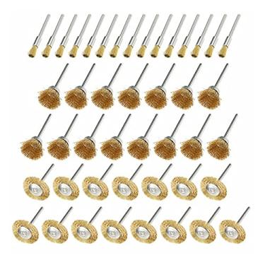 Imagem de ZAANHA 45pcs Wire Brass Wheel Bowl Pen Polishing Mix Brush Set for Rotary Tool Kit