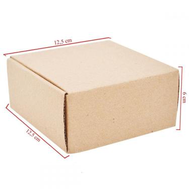 Imagem de Caixa Básica De Papelão Com 20 Unidades Embalagens 12.5cm x 12.5cm x 6cm