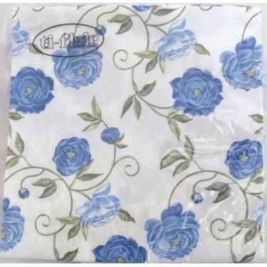 Imagem de Guardanapo de Papel de Rosas Azuis Ti-flair 24x24cm