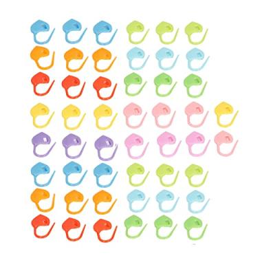 Imagem de Marcadores de Ponto de tricô 50 Peças Acessórios Anéis de crochê Fivela de Marca 50 Peças Marcador Permanente tricô crochê Marcador de tricô Noções de crochê