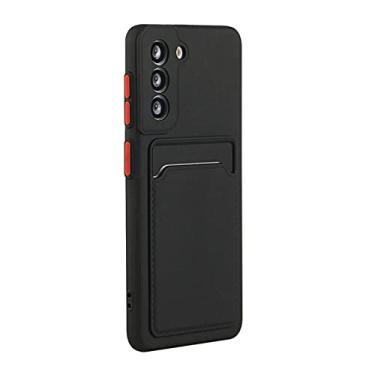 Imagem de Capa de telefone com suporte para bolsa de cartão para Samsung Galaxy S23 S22 S21 S20 Plus FE Note 20 Ultra Bumper TPU Capa macia, preta, para S20 Ultra