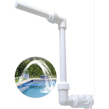 Imagem de Spray de fonte de cachoeira para piscina – Aspersor e aerador de água de piscina ajustável para piscinas subterrâneas e rígidas – Fácil fixação para retorno – Altura e localização do spray totalmente