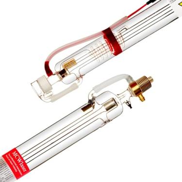 Imagem de MCWlaser Tubo de laser de vidro de CO2 de 60 W com comprimento de 1000 mm de diâmetro 55 mm 6000 horas MTTF para máquina de gravação e corte a laser de CO2 de 60 a 70 W