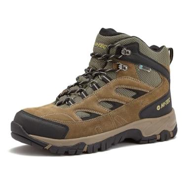 Imagem de HI-TEC Yosemite WP Bota masculina impermeável para caminhada, leve, respirável, para uso ao ar livre, Verde escuro, 41