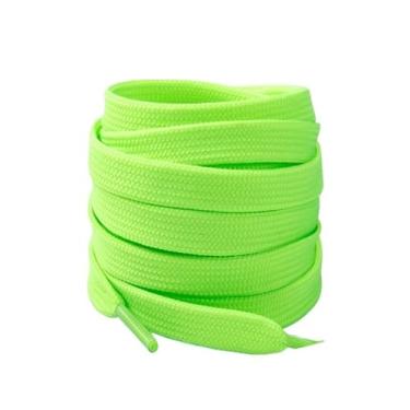 Imagem de 1 Par De Cadarços De Tênis, Acessórios Para Sapatos, Cadarços Unissex De Sapato Plano, Cadarços Clássicos De Cor Sólida, Cordas De Sapato 发送反馈(Color:Green,Size:160cm)