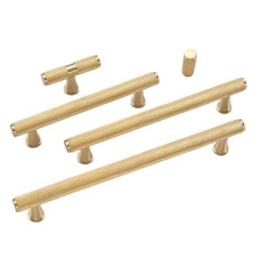 Imagem de Puxadores de móveis de latão, puxadores de gaveta, armário, guarda-roupa, caixa de sapato, gaveta, armário, barra de vinho, 64mm