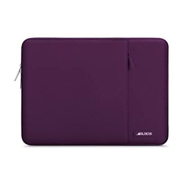 Imagem de Capa MOSISO para laptop de 15, 15,6 e 16 polegadas, compatível com MacBook Pro 16 M4, M3, M2 e M1, notebook HP, Acer, Dell, Lenovo, ASUS, bolsa vertical de poliéster com bolso, roxo-magenta