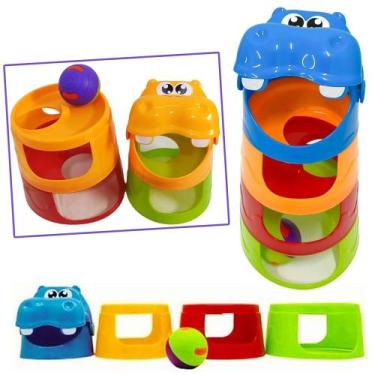 Imagem de Brinquedo Didático Torre Hipo Educativo Hipopotamo Infantil - JxP Brin
