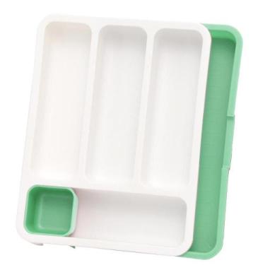 Imagem de Porta Talheres Extensível para Gaveta Verde - Mai Home