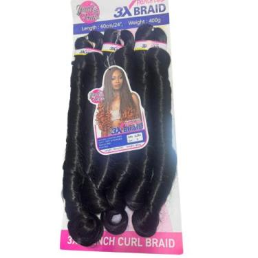 Imagem de Aplique Jumbo Trança Com Cachos Na Ponta Curl French Braid - bbless, c