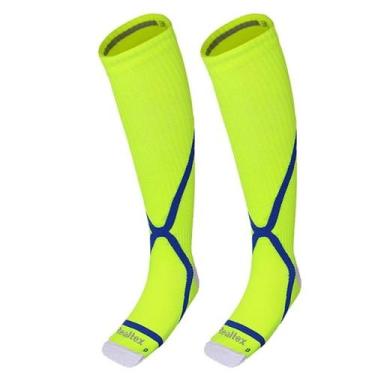 Imagem de Meia de Compressão Realtex Cano Longo, Amarelo, 34-38