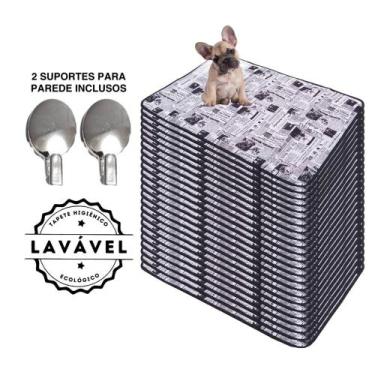 Imagem de Kit com 24 Tapetes Adestradores de Alta Absorção 100x70 Jornal com gan