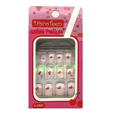 Imagem de Unhas Postiças Infantis Decoradas Frutinhas Discoteen