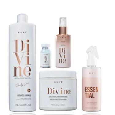 Imagem de Brae Divine Shampoo Antifrizz 1L+Mascara 500g+Serum 60ml+Ampola 13ml+E