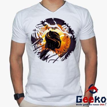 Imagem de Camiseta Pantera Negra 100% Algodão Wakanda Forever Black Panther Geek