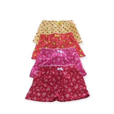 Imagem de kit 10 Calcinhas Shortinho Infantil Box Boxer Cueca Feminina  Atacado 