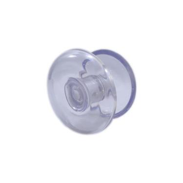 Imagem de Puxador redondo de resina com único furo para porta de vidro temperado