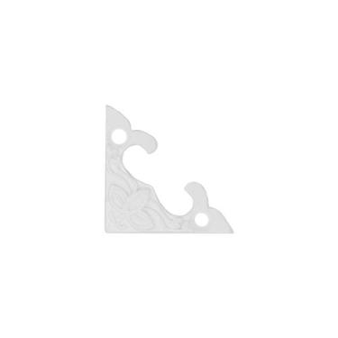 Imagem de Cantoneira Pequena Flor de Lotus Metal Decoração 4 Peças - Metallica A