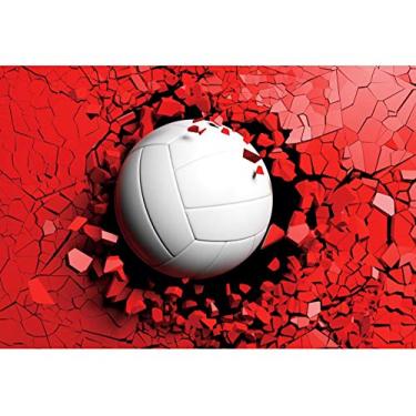 Imagem de YongFoto 1,8 x 1,2 m fundo abstrato branco para fotografia de voleibol, parede quebrada, decoração de festa de vôlei, decoração de festa de aniversário, faixa de mesa de bolo, campeonato, competição,