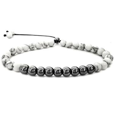 Imagem de Bracelete Masculino De Pedras Brancas Gafeno - Gafeno Acessórios, PP