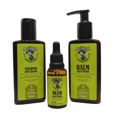 Imagem de Kit Shampoo para Barba + Balm para Barba + Oleo para Barba - Muchacho 