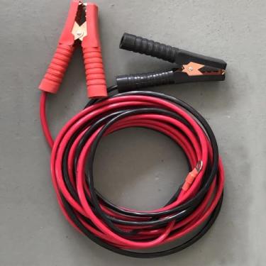 Imagem de WZRELB Cabo de bateria de cobre puro, 5AWG 16ft / 4,87 m com grampos profissionais para automóvel, bateria, solar, marítimo e gerador (1 preto e 1 vermelho, Nº do modelo: 5AWG16FT-1E)