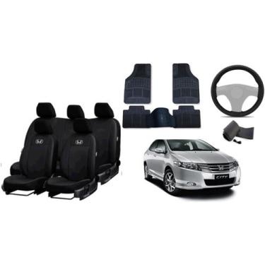 Imagem de Kit Completo Capa de Couro City 09-16 + Tapete + Capa de Volante - aer
