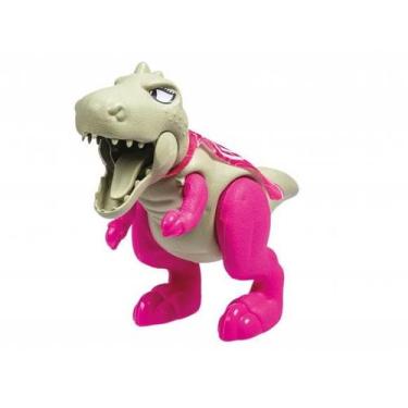 Imagem de Dinossauro Dina Spider com Capa Rosa Brinquedo Infantil Articulado - Q